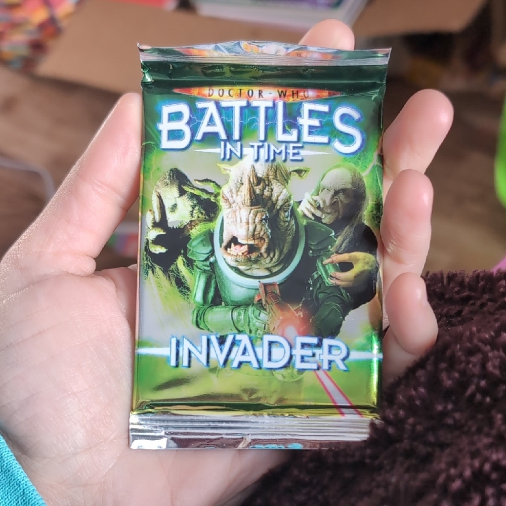 Pack of Doctor Who: Battles in Time Invader trading cards